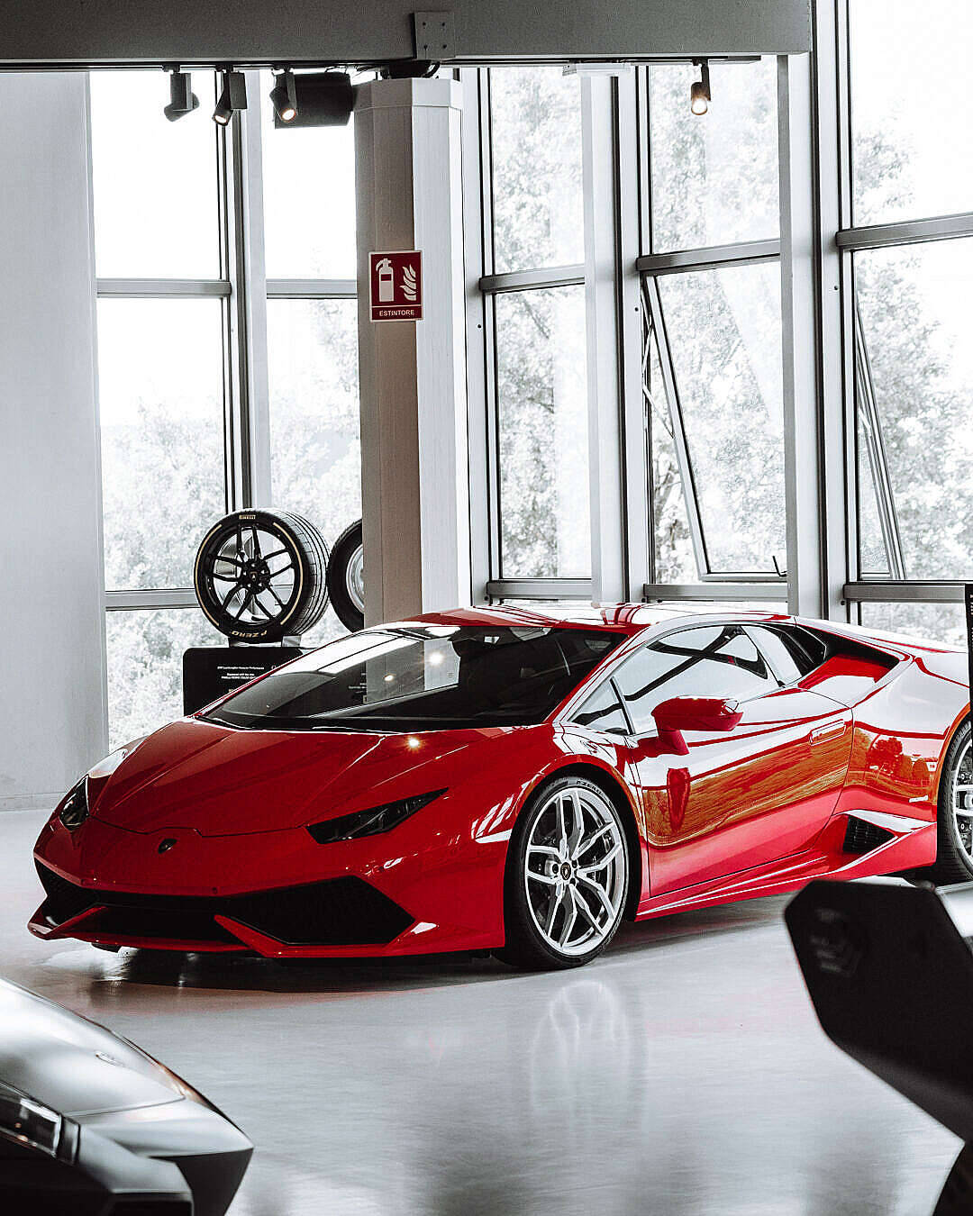 Red Lamborghini Huracan Luxury Car Wallpaper