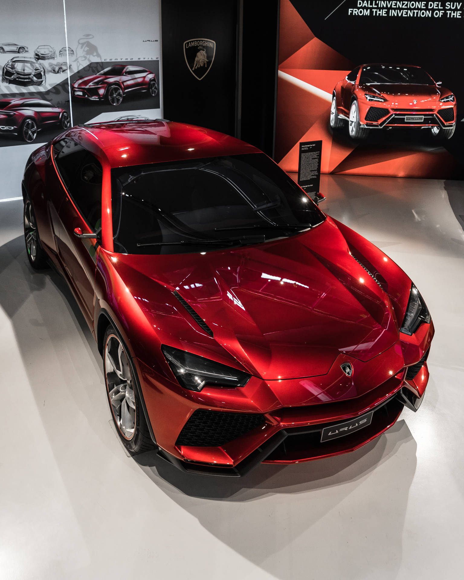 Red Lamborghini Urus Luxury Car Wallpaper