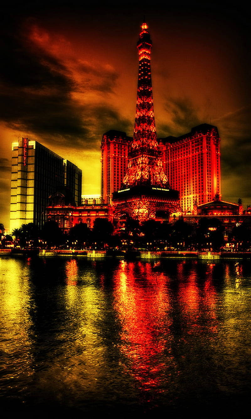 Red Las Vegas Night Wallpaper