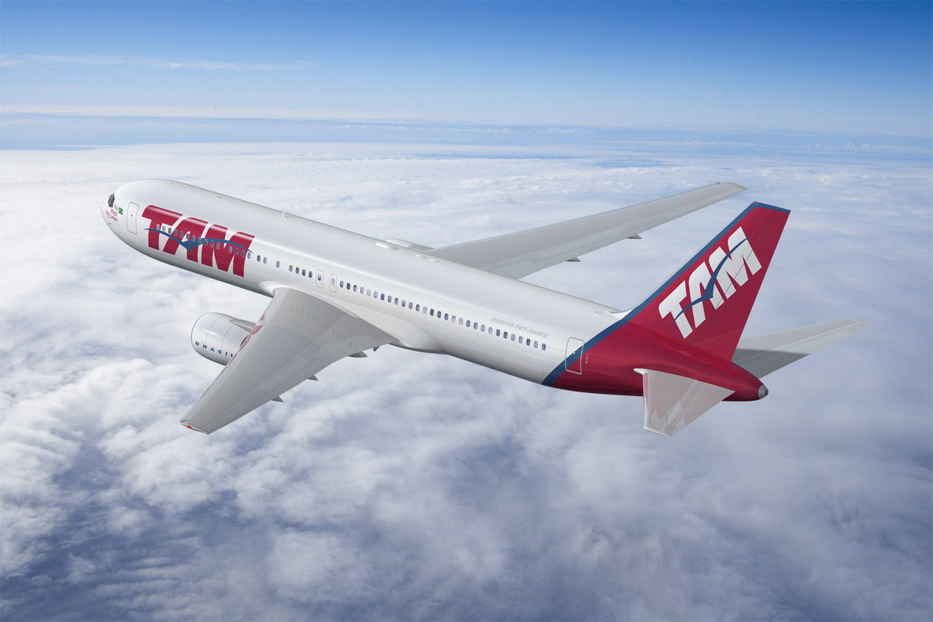 Red Latam Airlines Plane Wallpaper