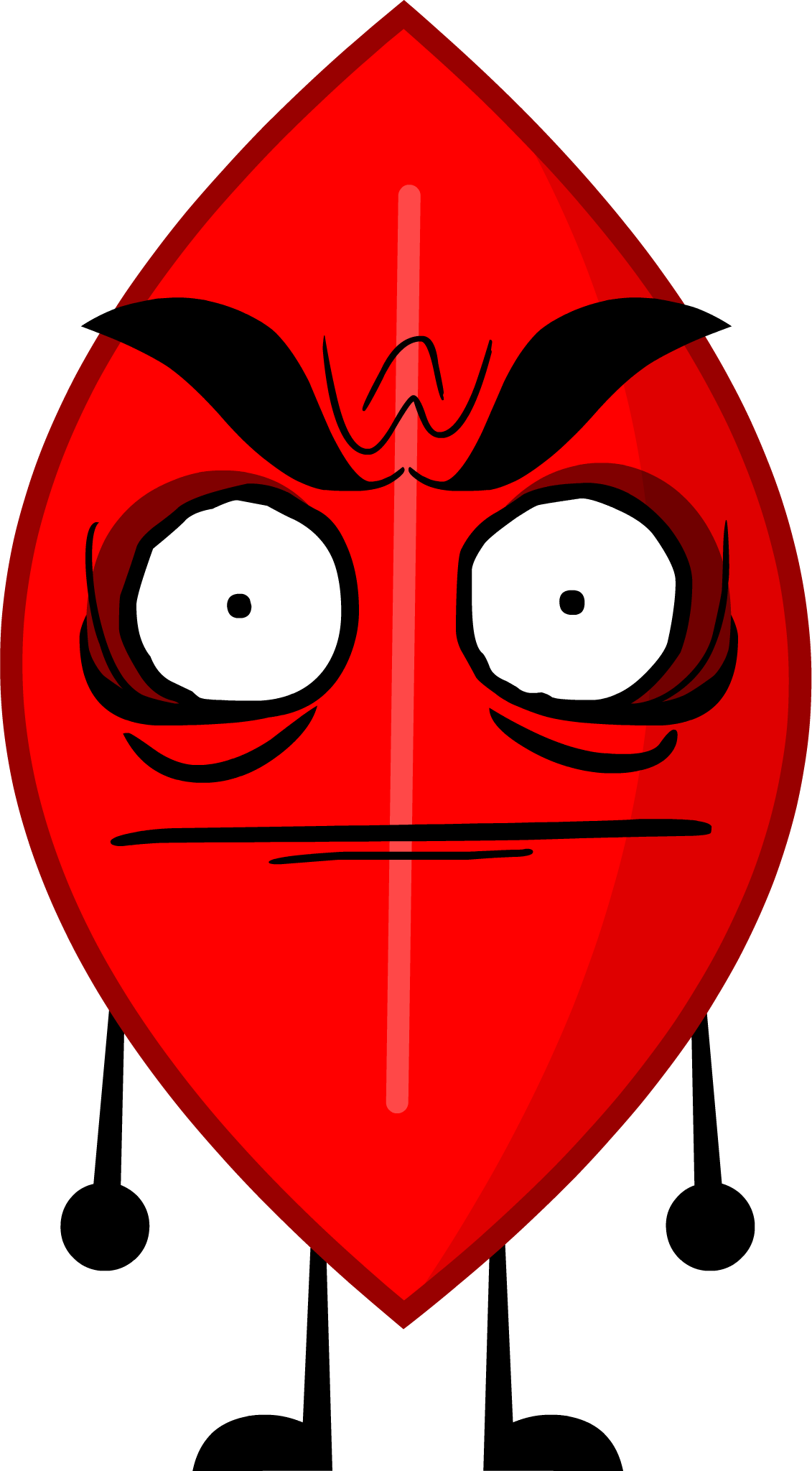 Red Leaf Character Cartoon PNG