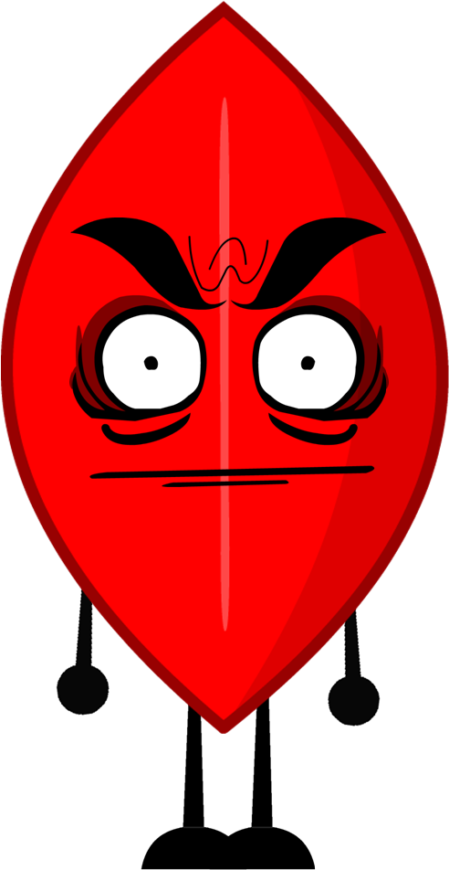 Red Leaf Character Cartoon PNG