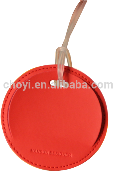 Red Leather Luggage Tag PNG