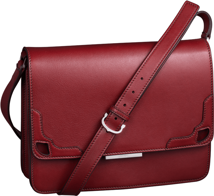 Red Leather Satchel Bag PNG