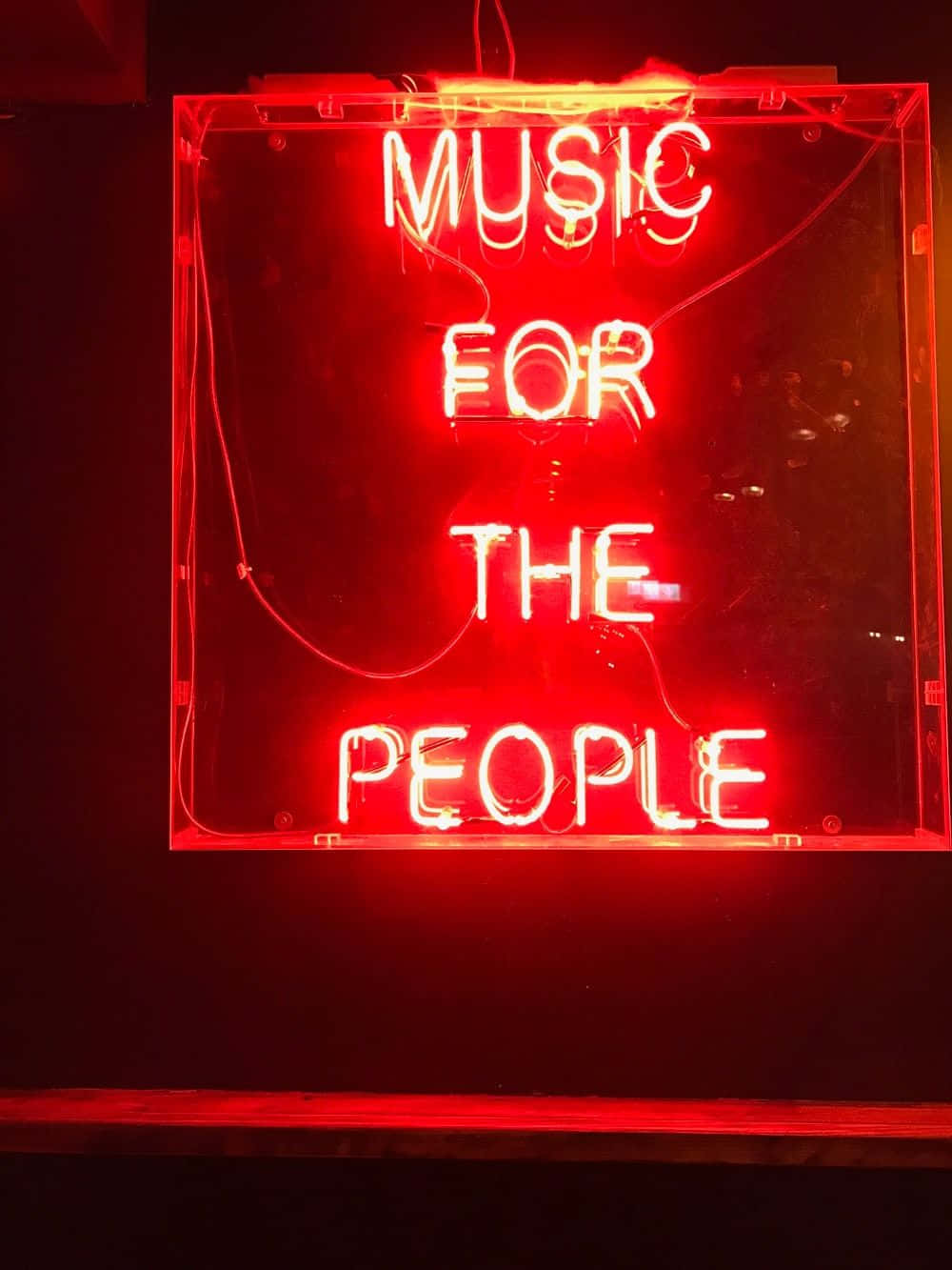 Musikfür Die Menschen Neon-schild Wallpaper