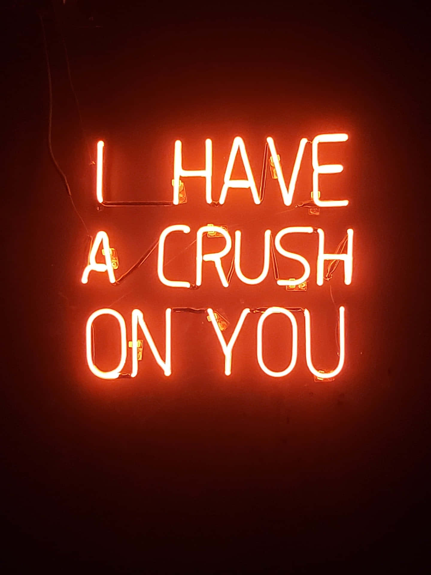 I Have A Crush On You Red Led Light Wallpaper