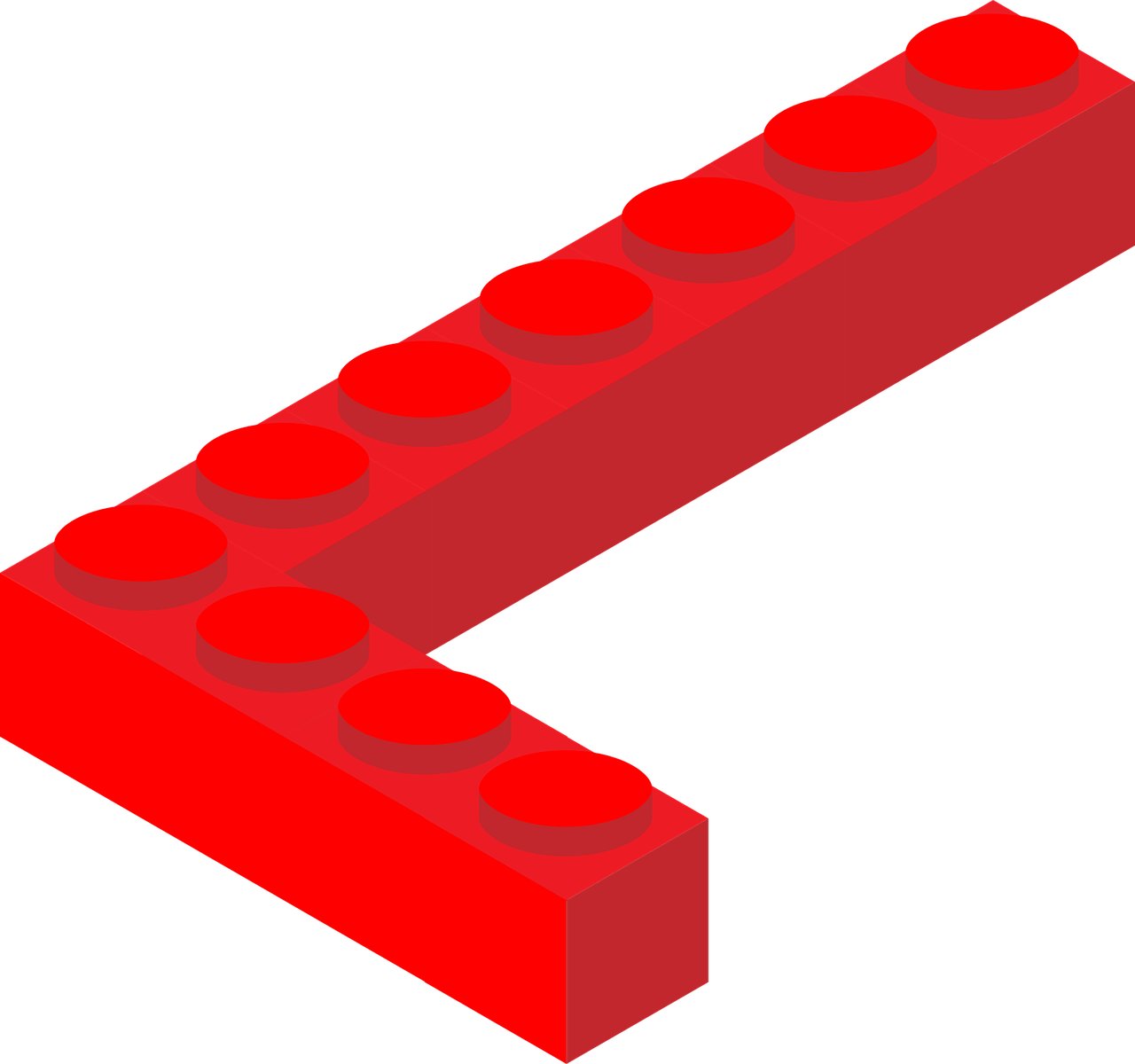 Red Lego Brick Letter L PNG