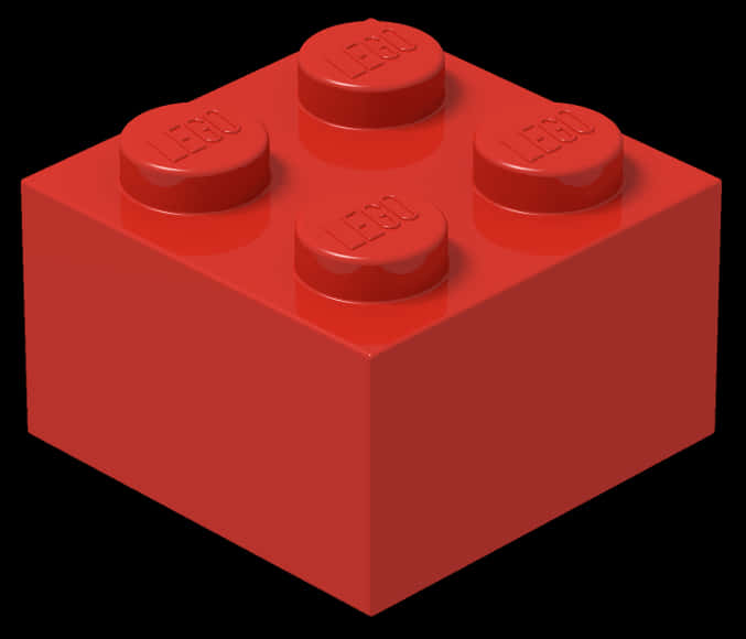 Red Lego Brick Single Piece PNG