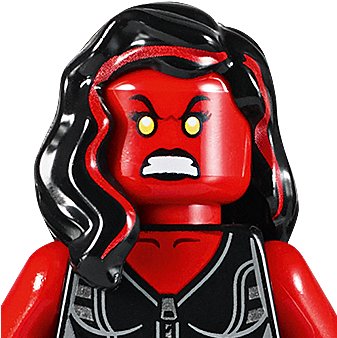 Red Lego Figure Angry Expression PNG