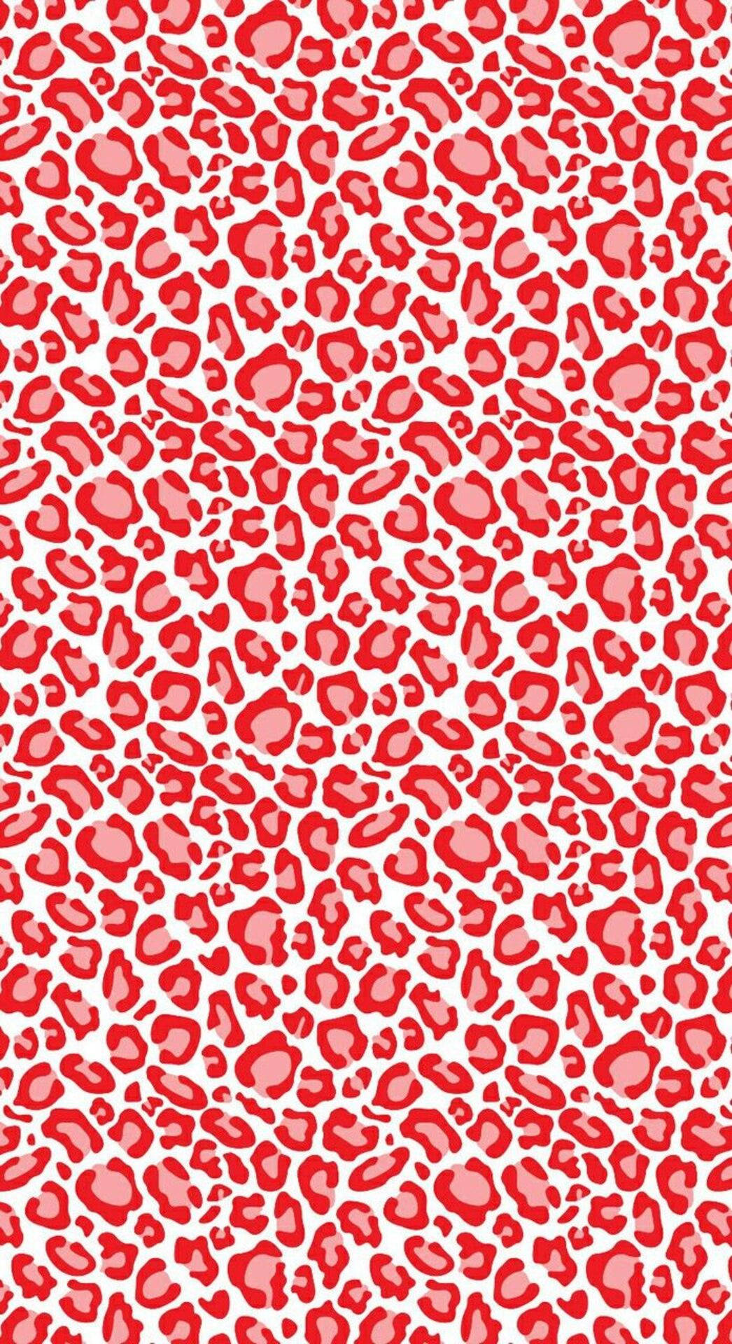 Red Leopard Print Wallpaper