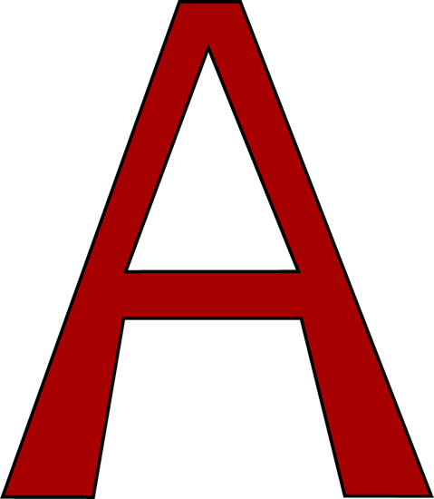 Red Letter A Graphic PNG