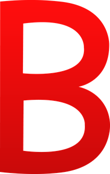 Red Letter B Graphic PNG