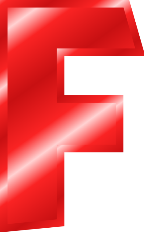 Red Letter F Graphic PNG