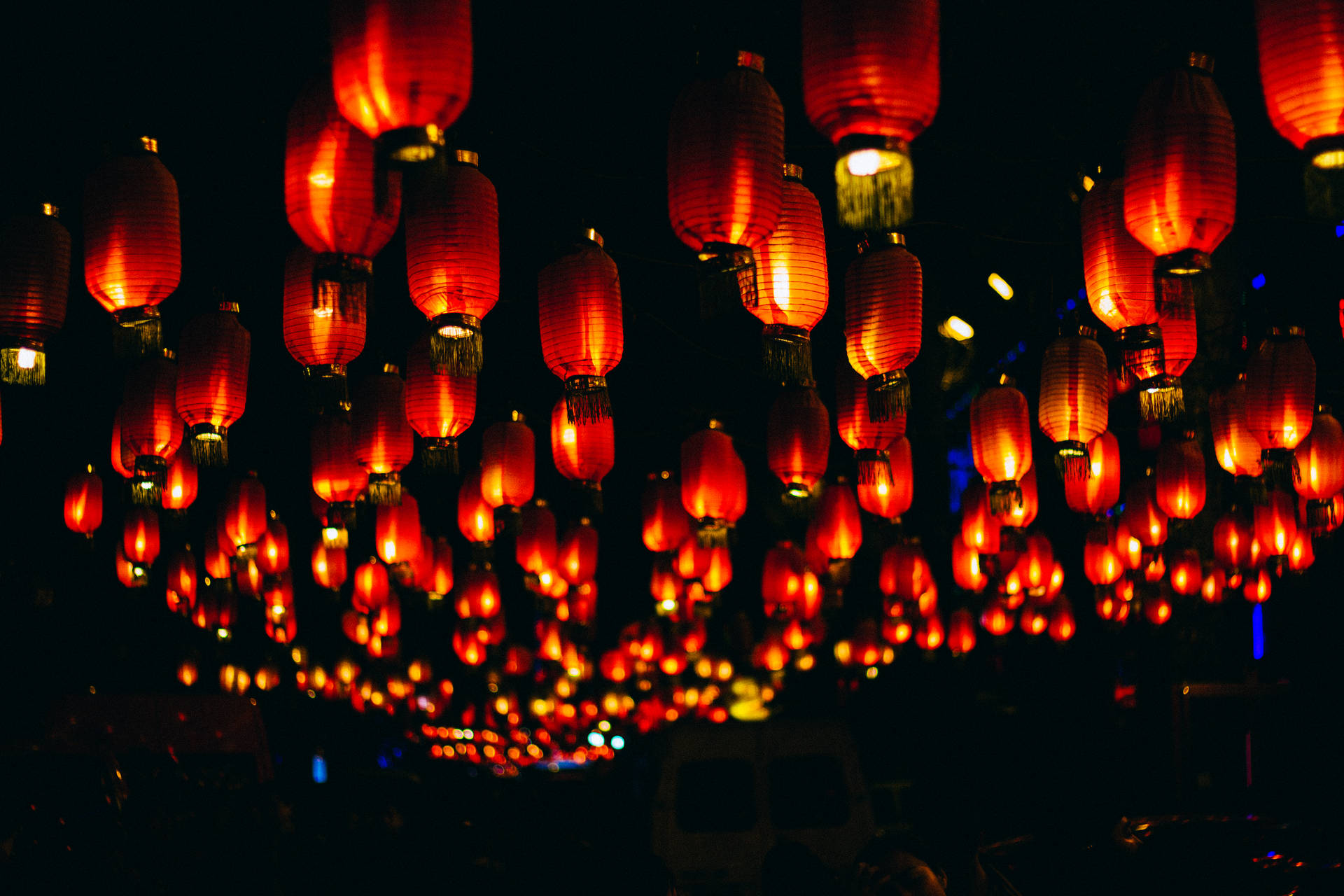 Red Light Lanterns In Beijing Wallpaper