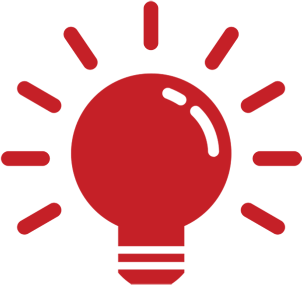 Red Lightbulb Icon SVG