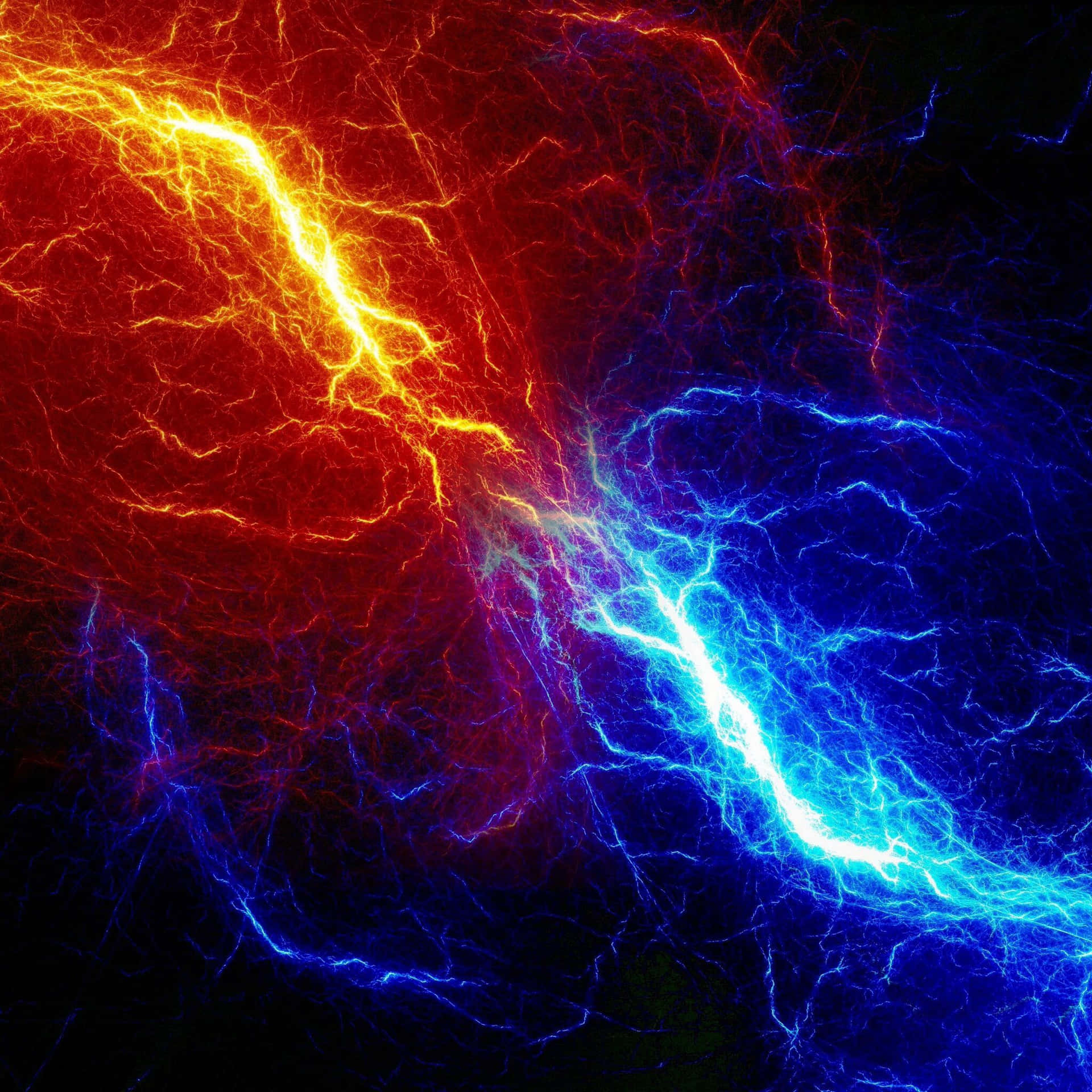 Red And Blue Lightning Wallpaper
