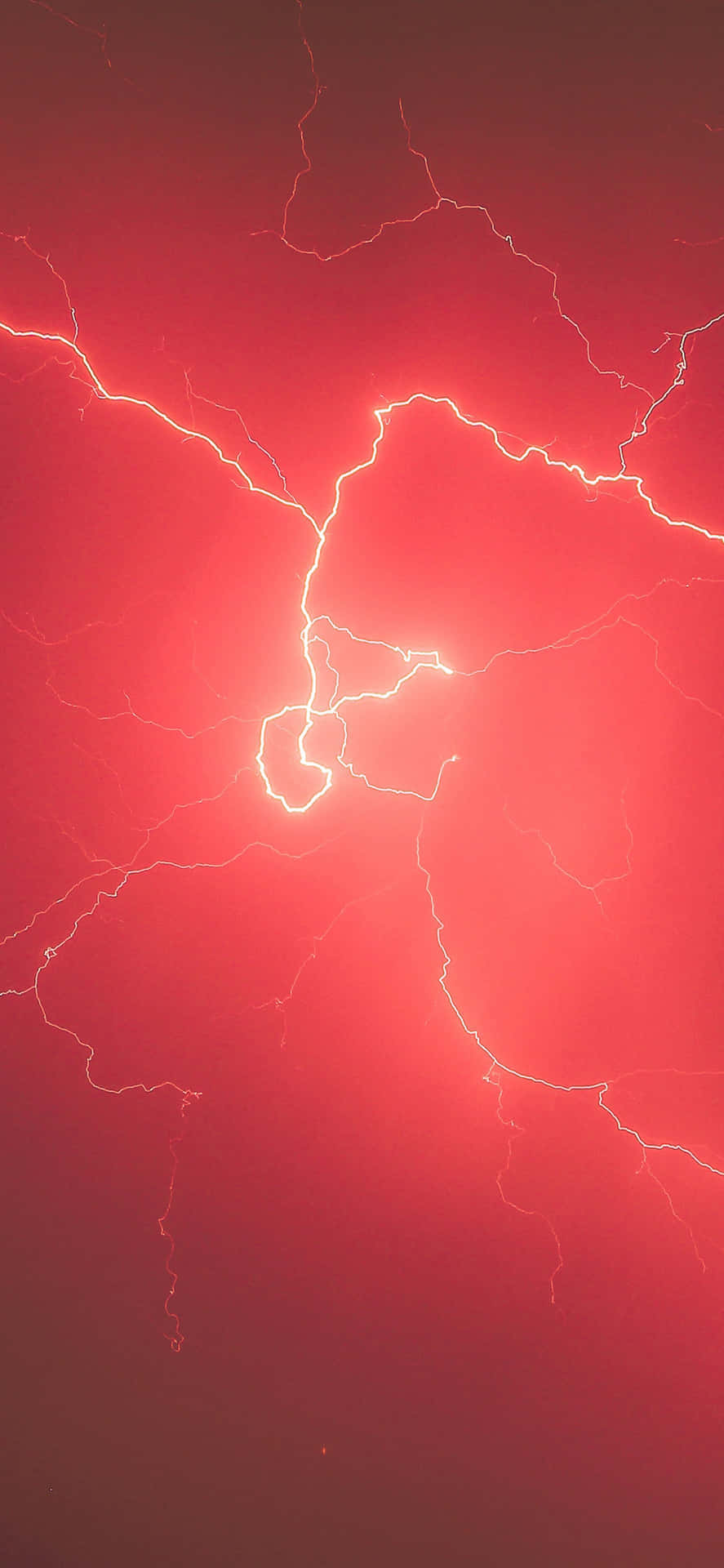 Experience The Power of Red Lightning Wallpaper