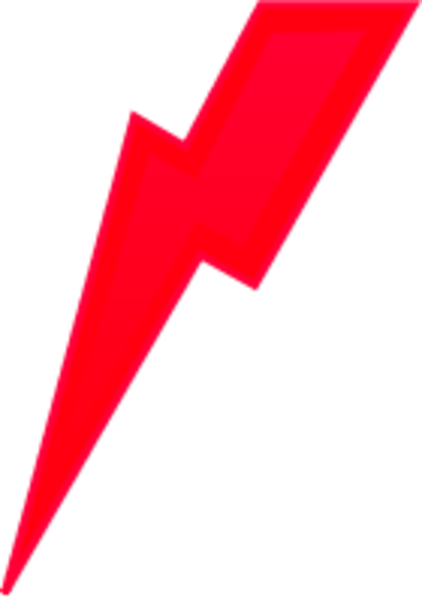 Red Lightning Bolt Graphic PNG