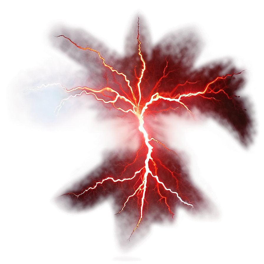 Red Lightning Flare Png Ouc55 PNG