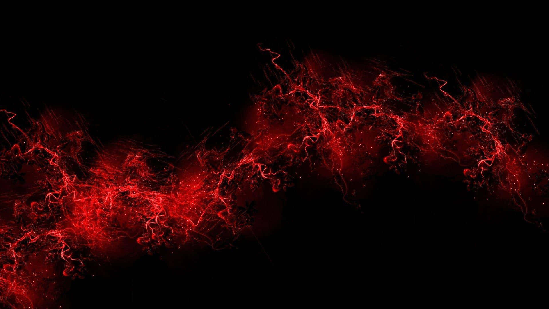 Red Lightning Black Sky Wallpaper