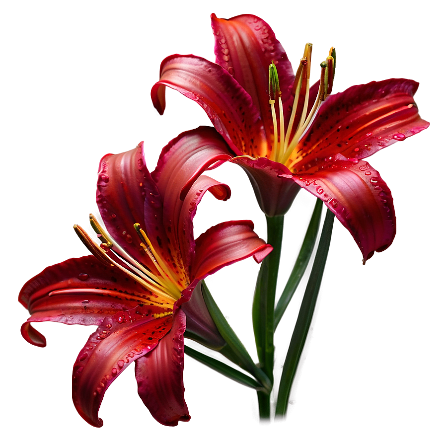 Red Lily Flower Png Fel65 PNG