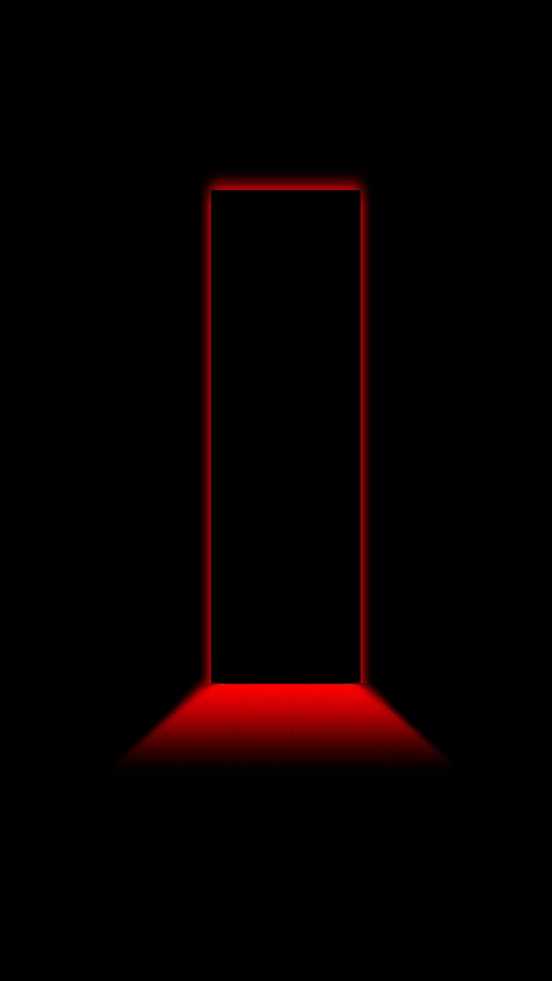 Unapuerta Roja En Una Habitación Oscura Fondo de pantalla