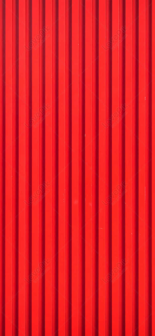 Red Corrugated Metal Wall Background Wallpaper