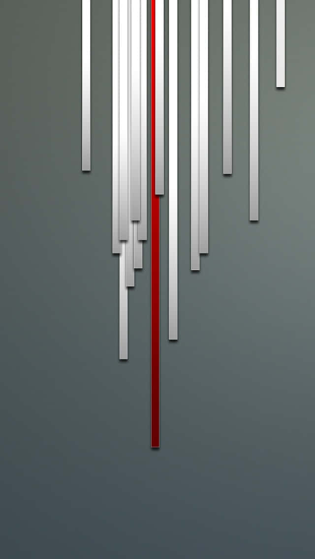 En rød linje er tegnet på en grå baggrund. Wallpaper