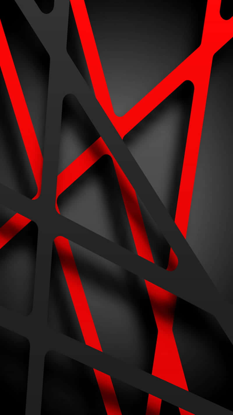 En sort og rød abstrakt baggrund med linjer Wallpaper