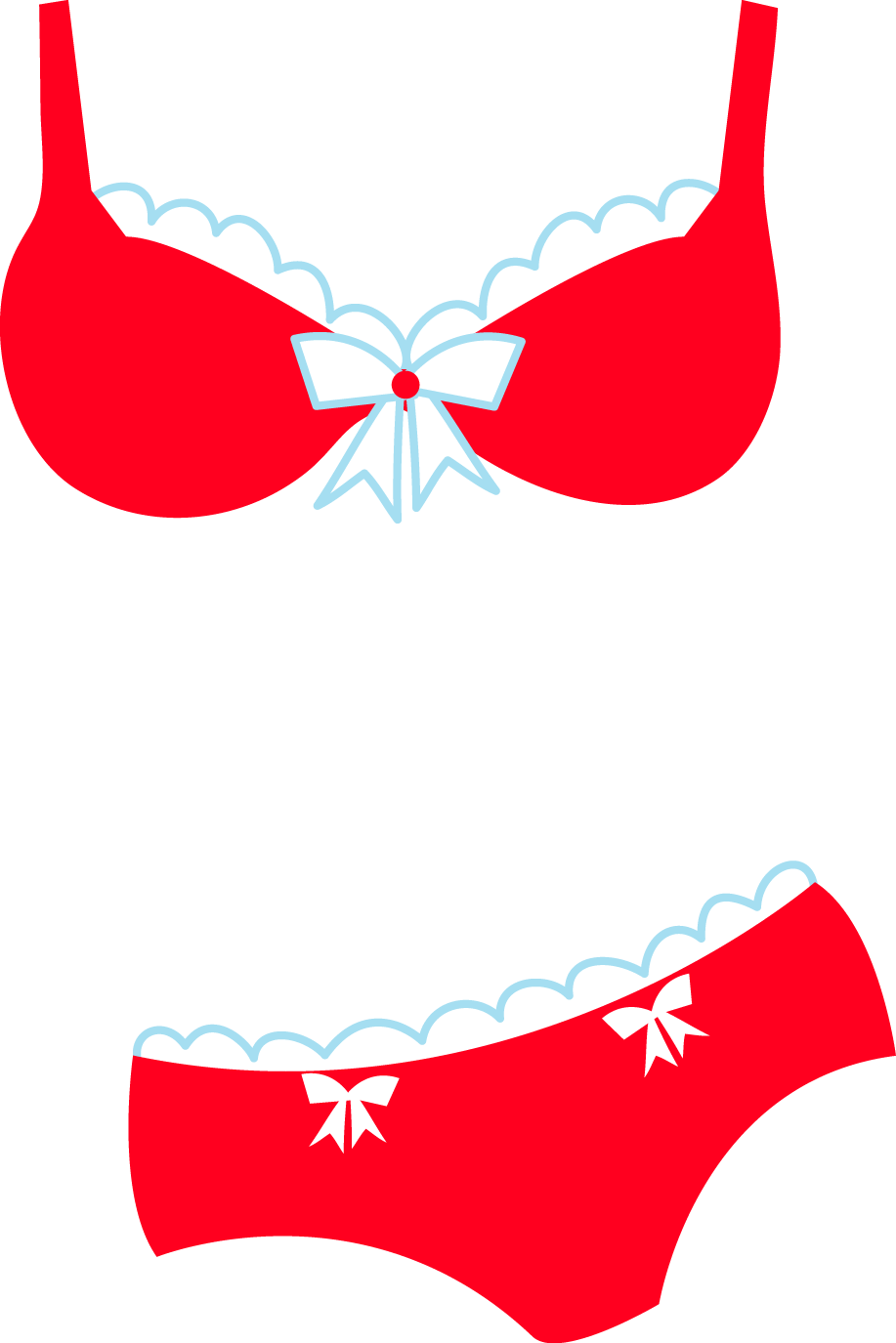 Red Lingerie Set Illustration PNG