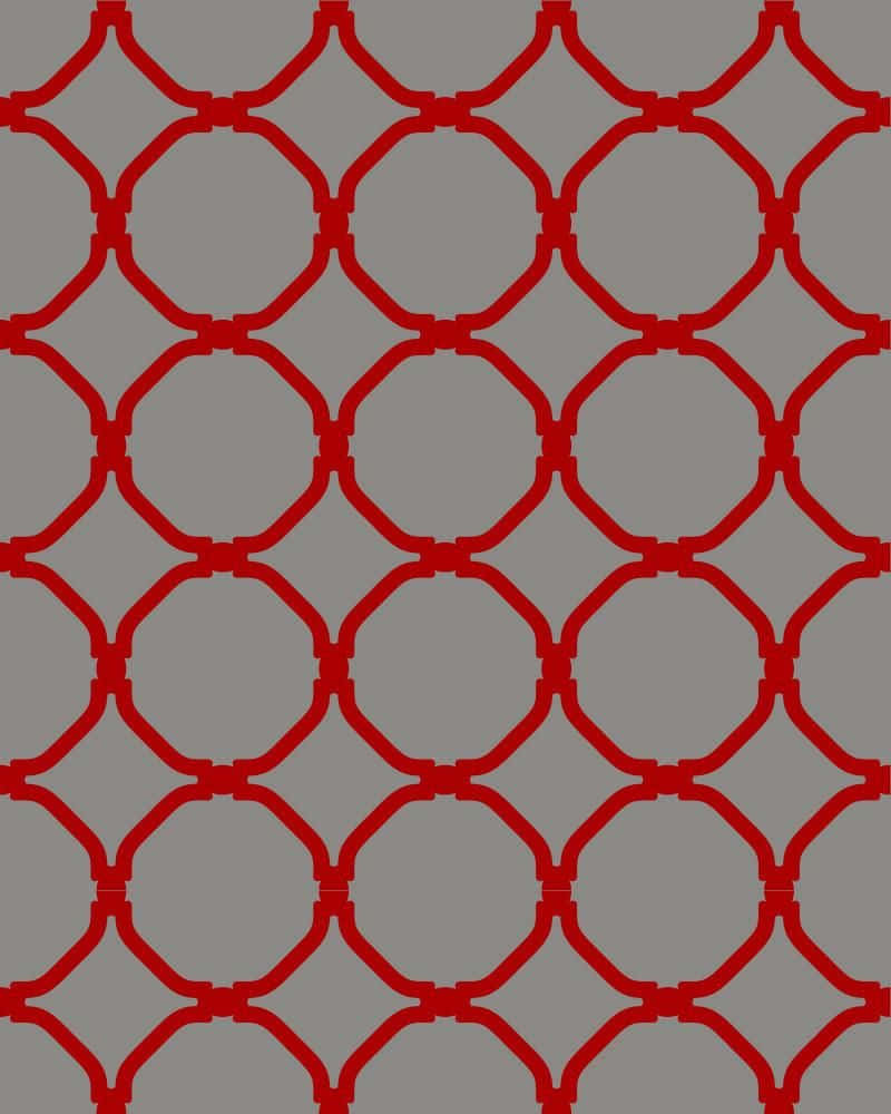 Red Linked Circles Pattern Wallpaper
