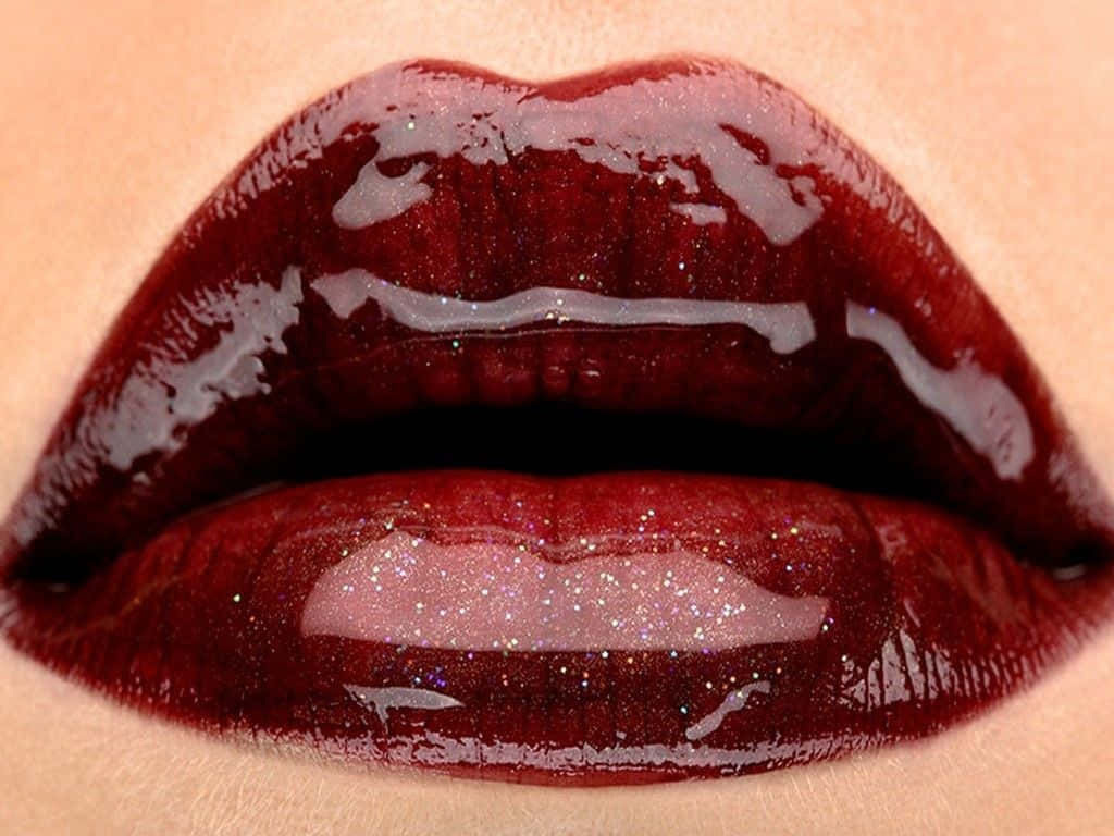 Sensational Red Lips Up-Close Wallpaper