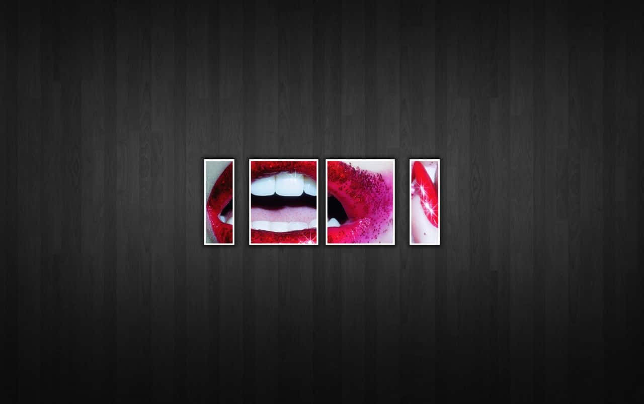 Stunning Red Lips Close-Up Wallpaper
