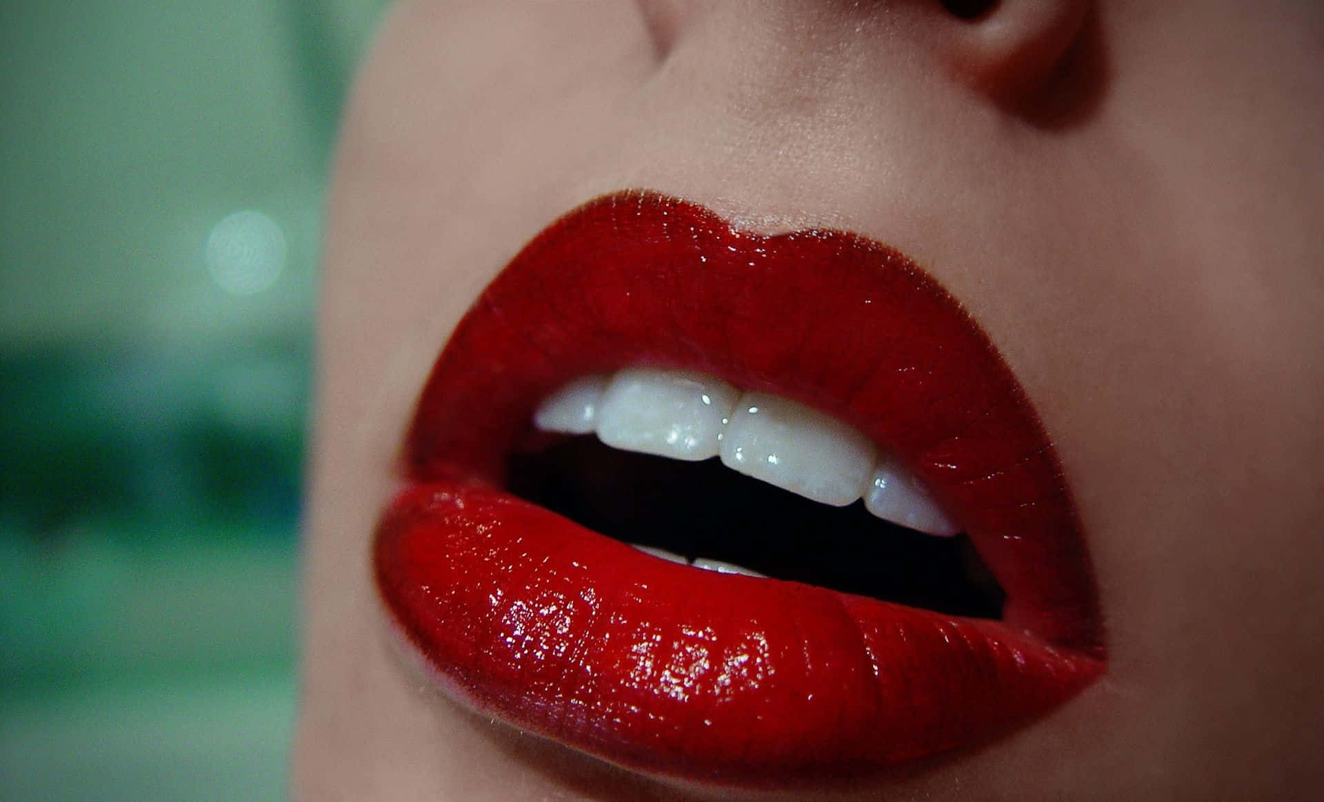 Bold and Beautiful Red Lips Wallpaper