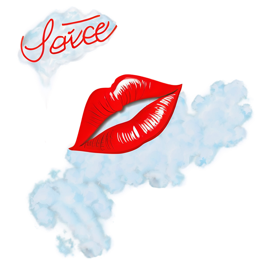 Download Red Lips Blowing Kiss Png 17 | Wallpapers.com