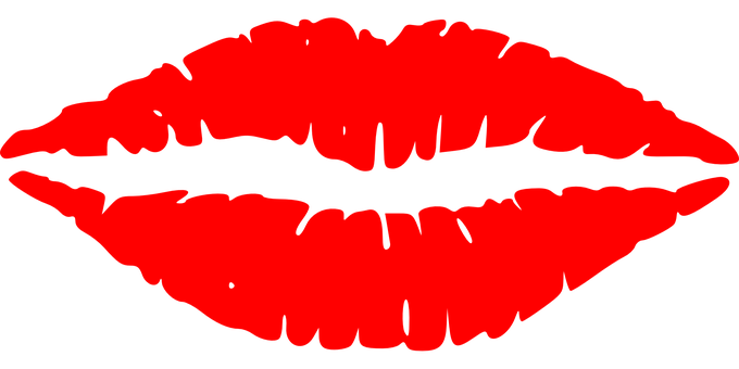 Red Lips Graphic Art PNG