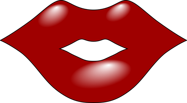 Red Lips Graphic Illustration PNG