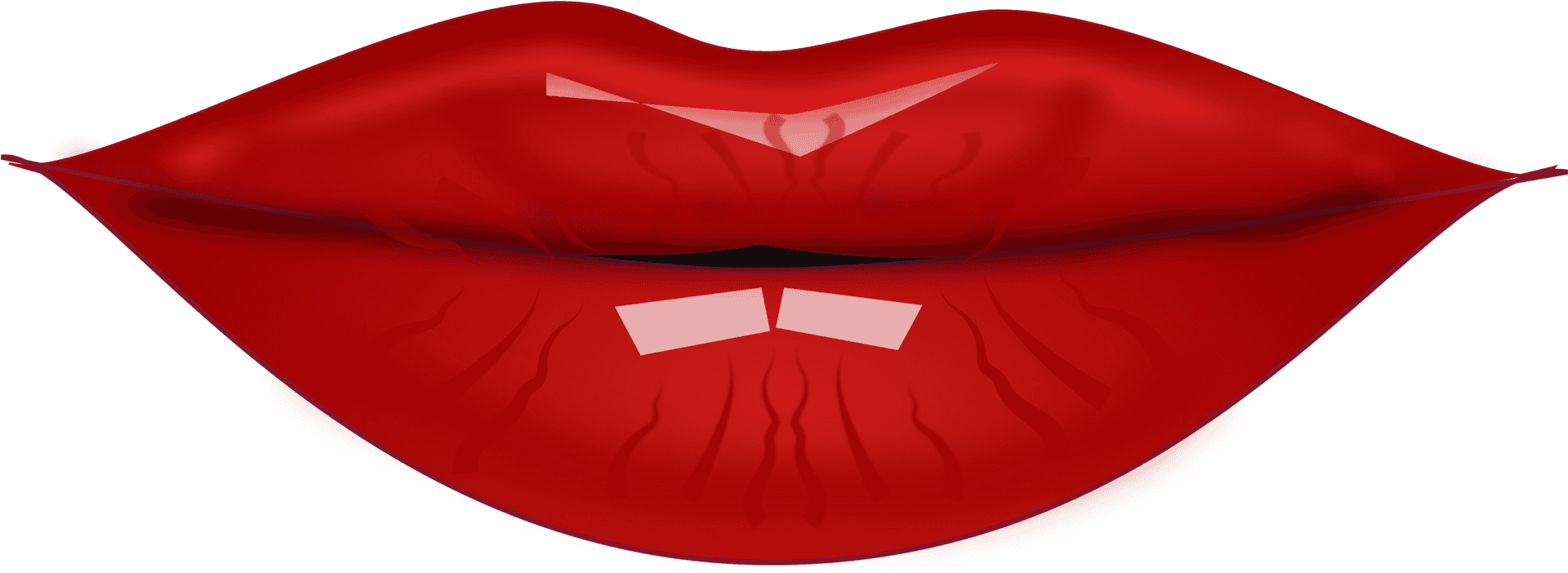 Red Lips Illustration PNG