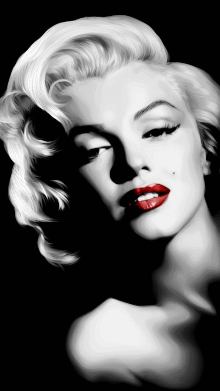 Red Lips Marilyn Monroe Wallpaper