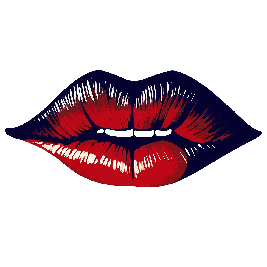 Red Lips Mural Design Png Mce PNG