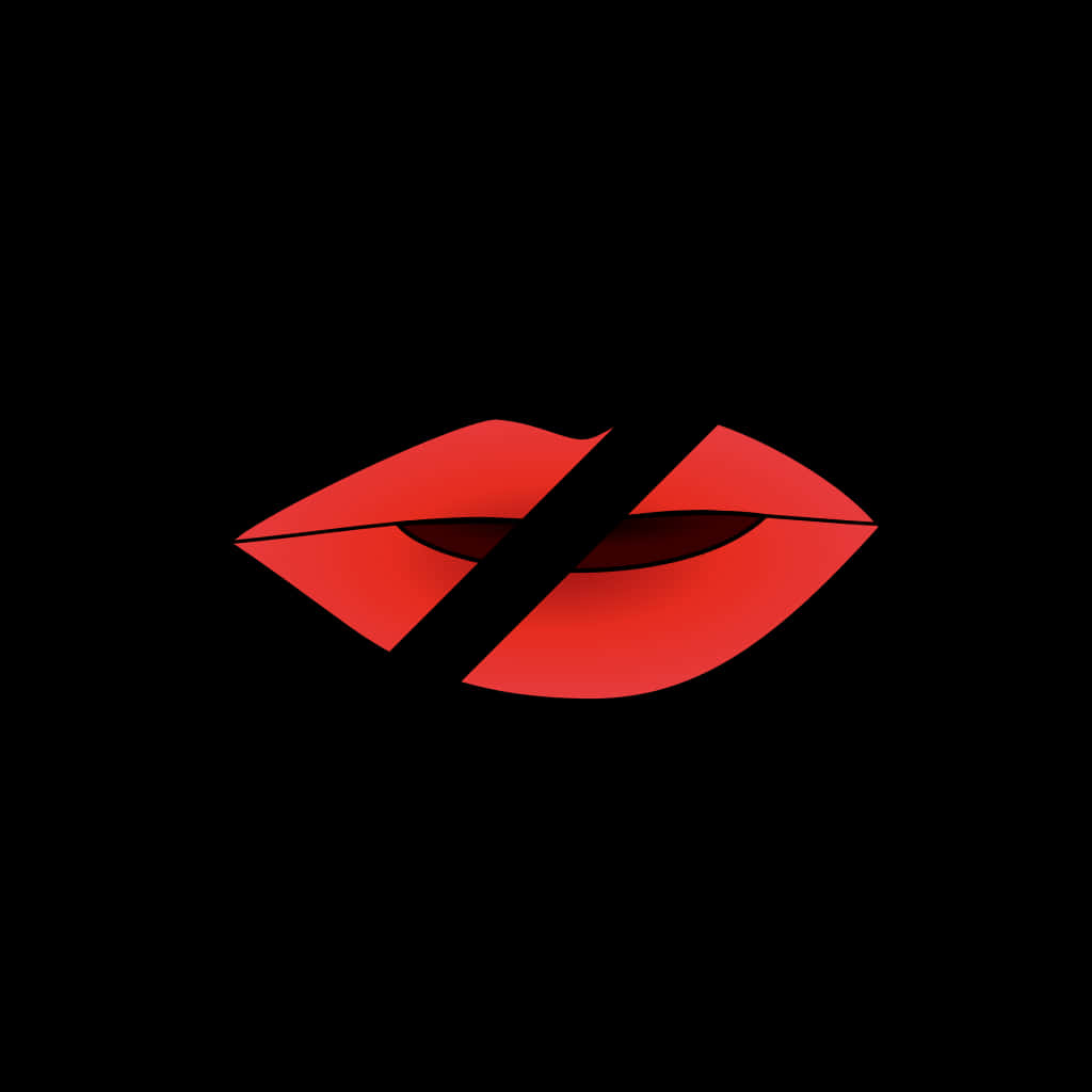 Red Lips Silenced Graphic PNG