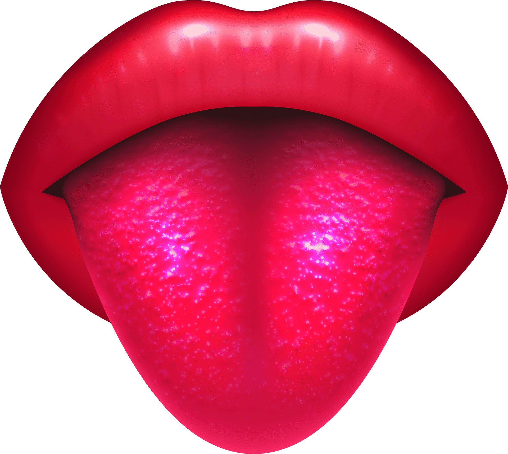 Red Lips Sticking Out Tongue PNG