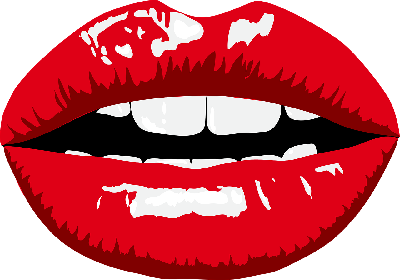 Red Lips Vector Art PNG