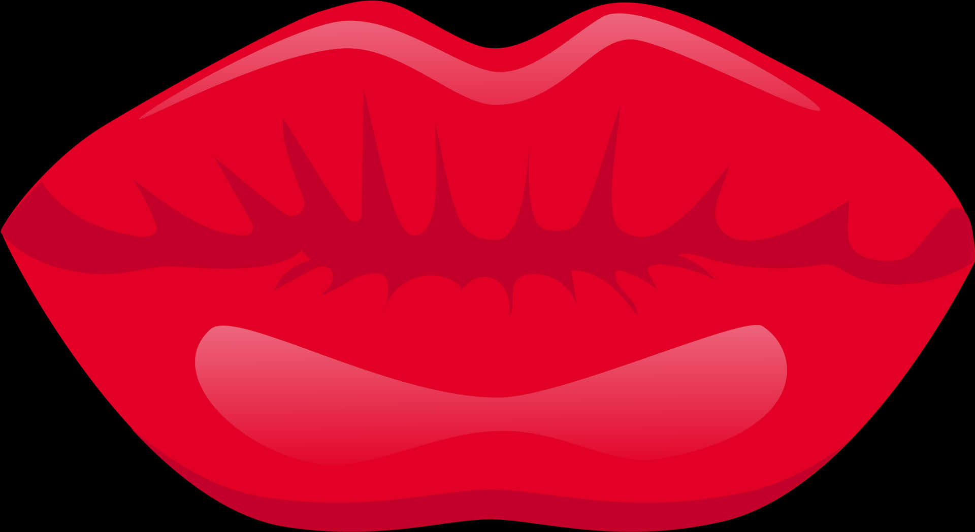 Red Lips Vector Illustration PNG