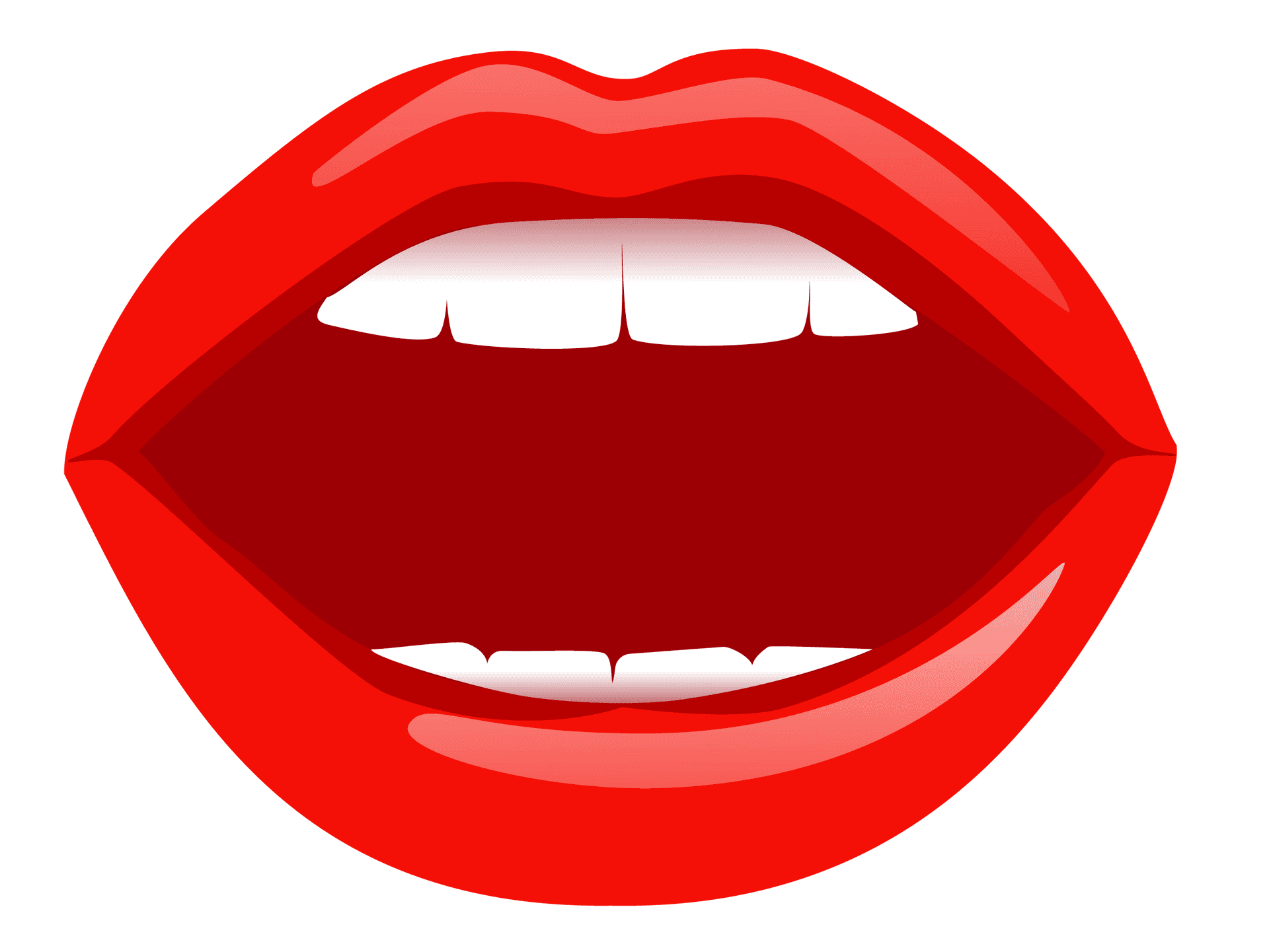 Red Lips Vector Illustration SVG