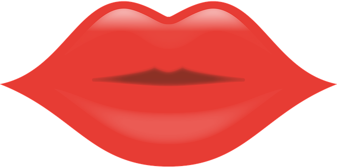 Red Lips Vector Illustration PNG