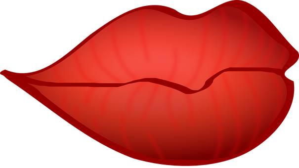 Red Lips Vector Illustration PNG