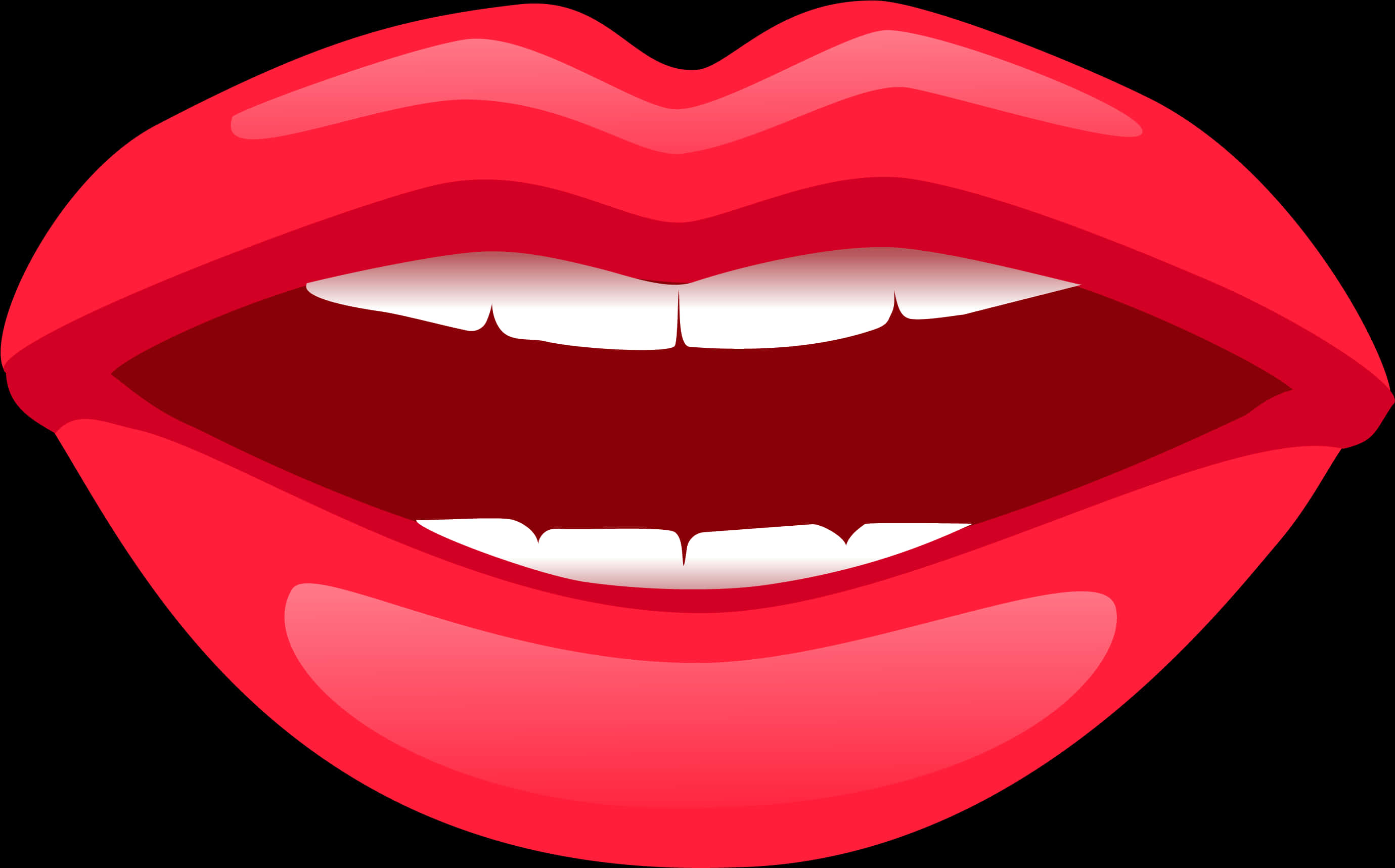 Red Lips Vector Illustration SVG
