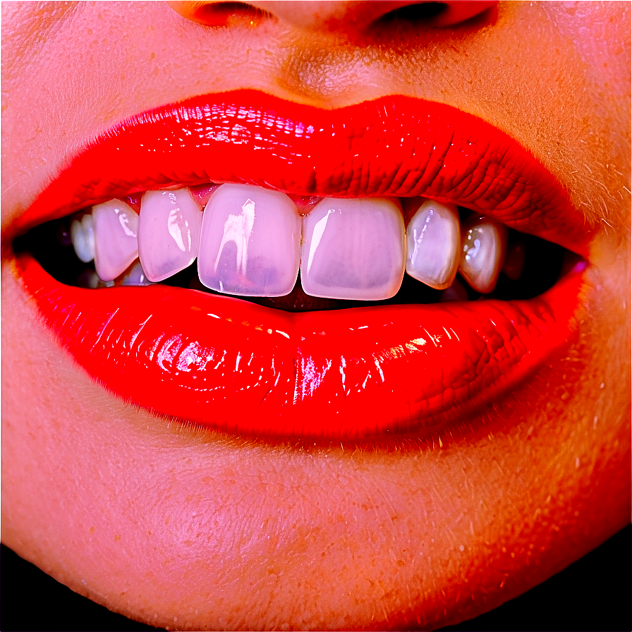 Red Lips With Teeth Png 06112024 PNG