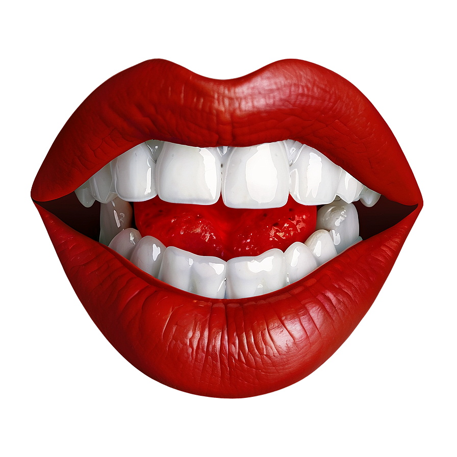 Download Red Lips With White Teeth Png Tdk